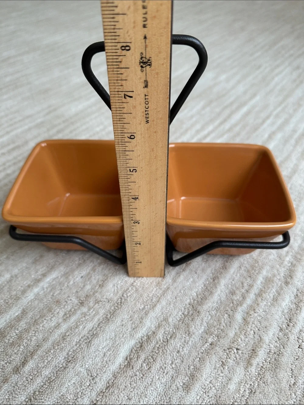 Pampered Chef 3 pc Simple Additions Entertainment Snack Set Caddy 2 Square Bowls